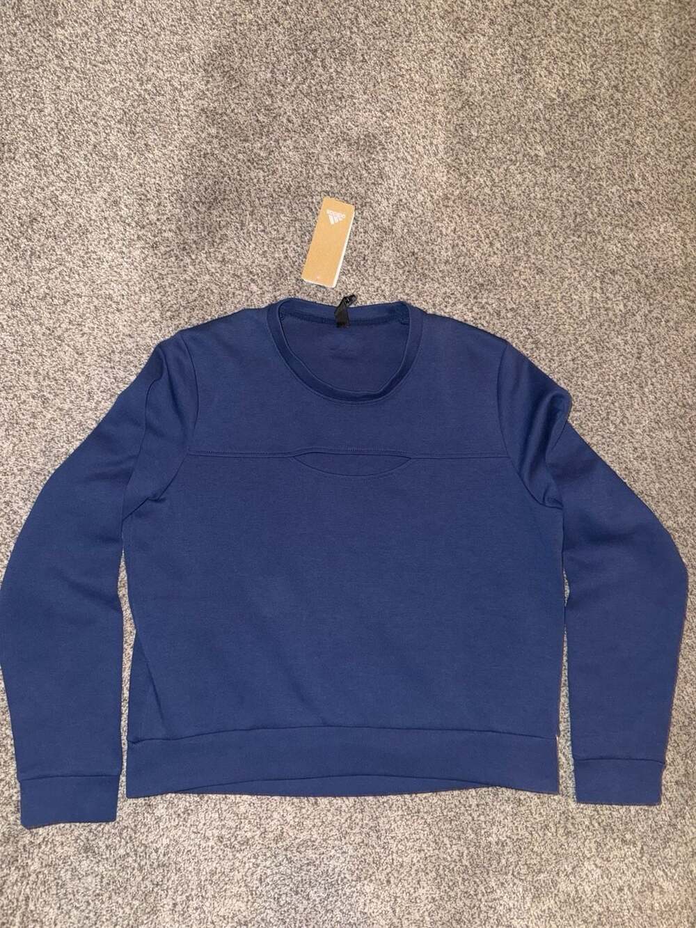 Adidas 3S Perf Swts Sweatshirt Size L Tech Indigo White